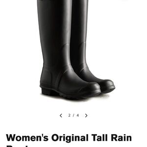 Hunter Black Tall Winter Rain Boots